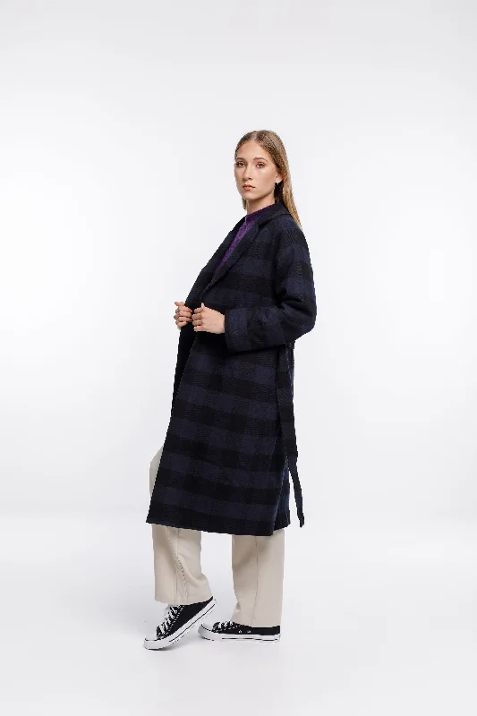 Clement Coat - Sale - Navy Check