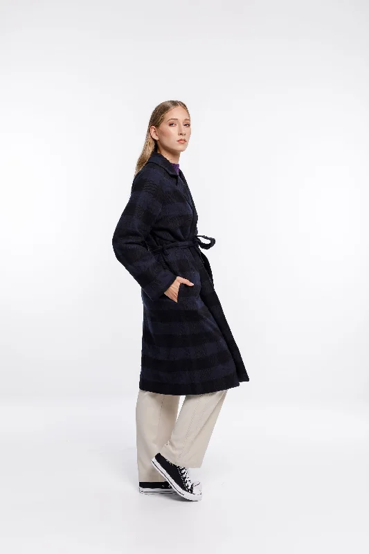 Clement Coat - Sale - Navy Check