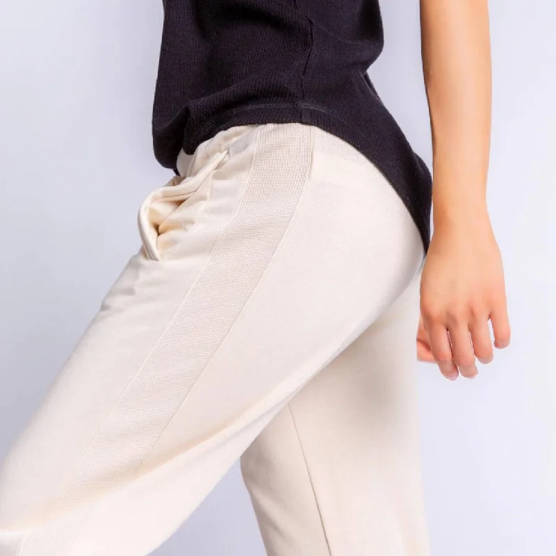 Fade Away Solid Banded Pants (Stone)