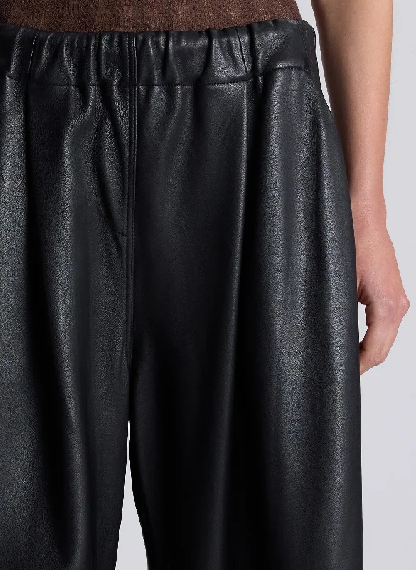 Jones Leather Wide Leg Pant