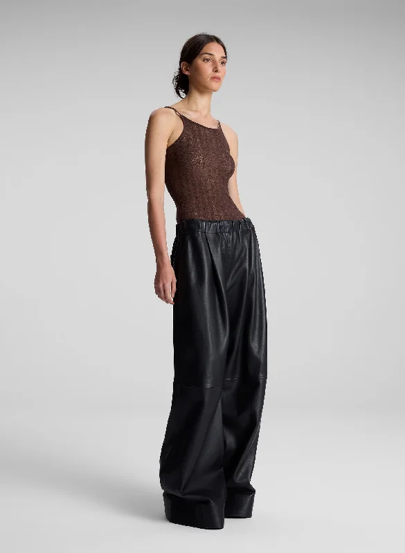 Jones Leather Wide Leg Pant