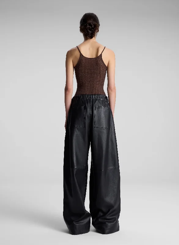 Jones Leather Wide Leg Pant