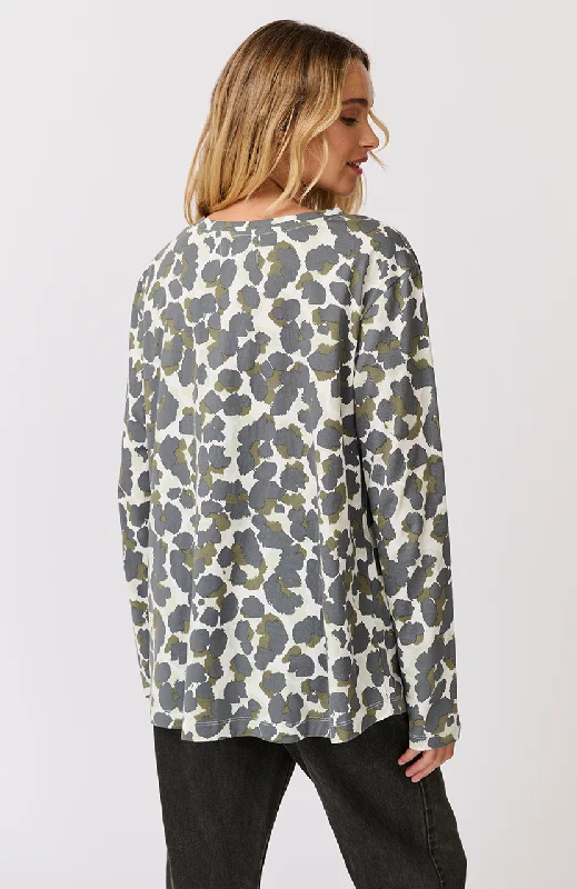 Lola Long Sleeve - Khaki Leopard