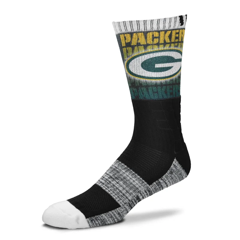 For Bare Feet Green Bay Packers Gradient Socks