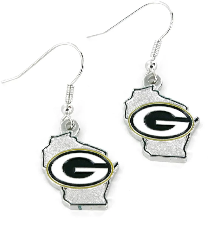 Green Bay Packers State Design Earrings