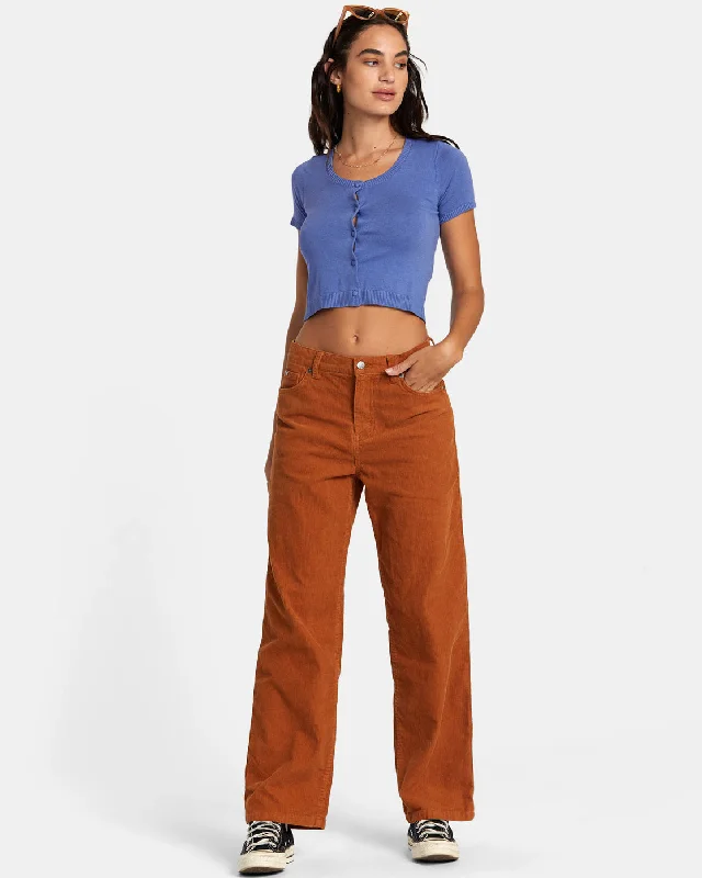 Heritage Corduroy Wide Leg Pants - Caramel