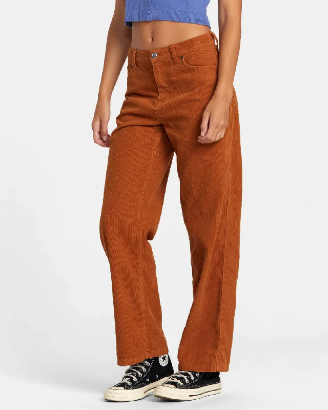 Heritage Corduroy Wide Leg Pants - Caramel