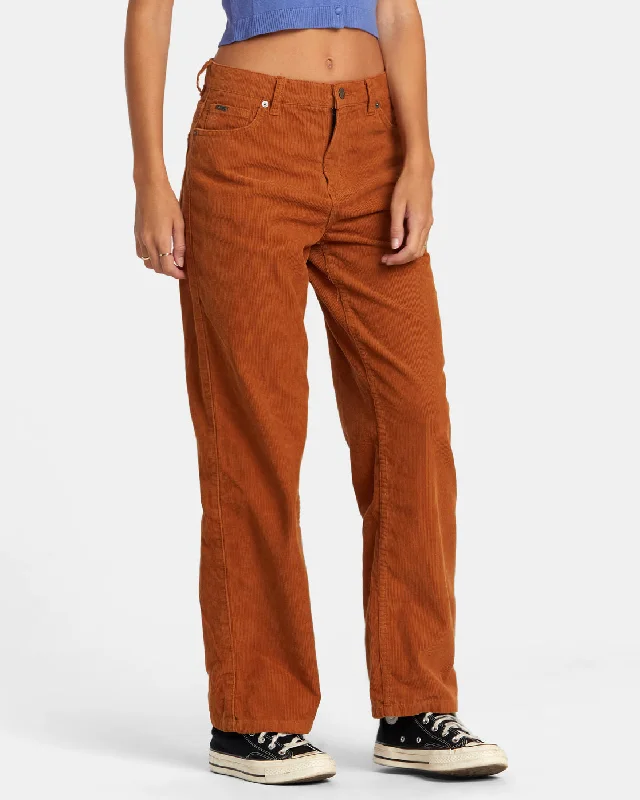 Heritage Corduroy Wide Leg Pants - Caramel