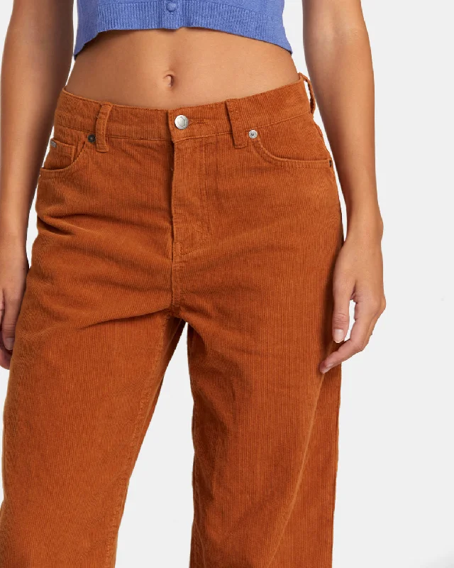 Heritage Corduroy Wide Leg Pants - Caramel