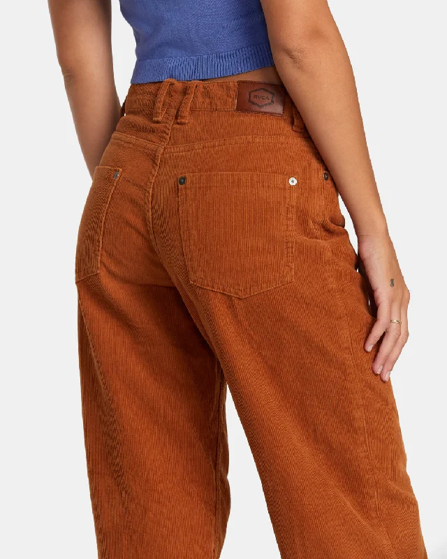 Heritage Corduroy Wide Leg Pants - Caramel