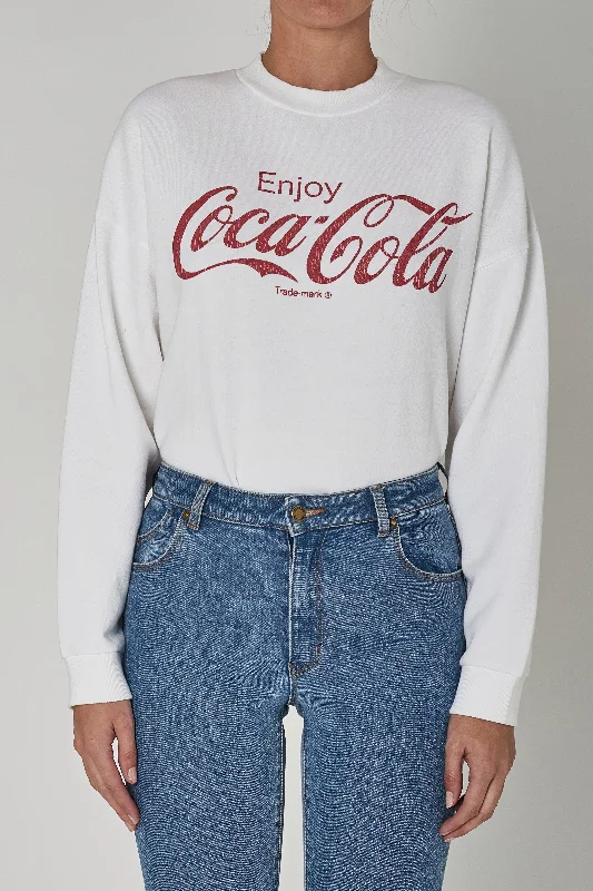 ROLLAS Womens Enjoy Coca Cola Classic Sweat - Vintage White