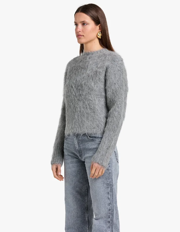 Alpaca Sweater - Soft Grey