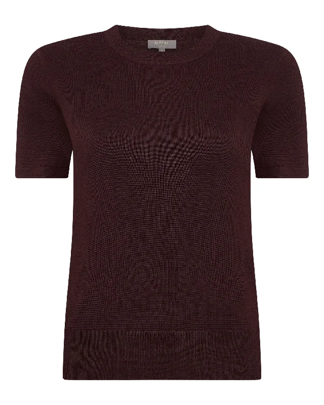 Women's Isla Superfine Cashmere T-Shirt Clove Brown