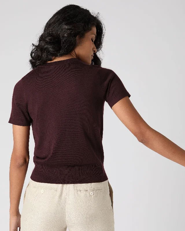 Women's Isla Superfine Cashmere T-Shirt Clove Brown