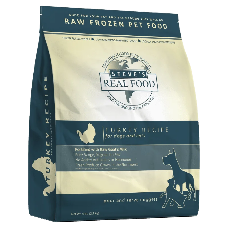 Steve's Real Food Frozen Raw Turkey Diet for Dogs and Cats