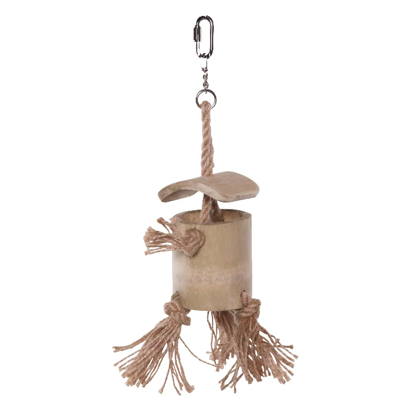 Kazoo Bird Toy Natural Wooden Well with Rope