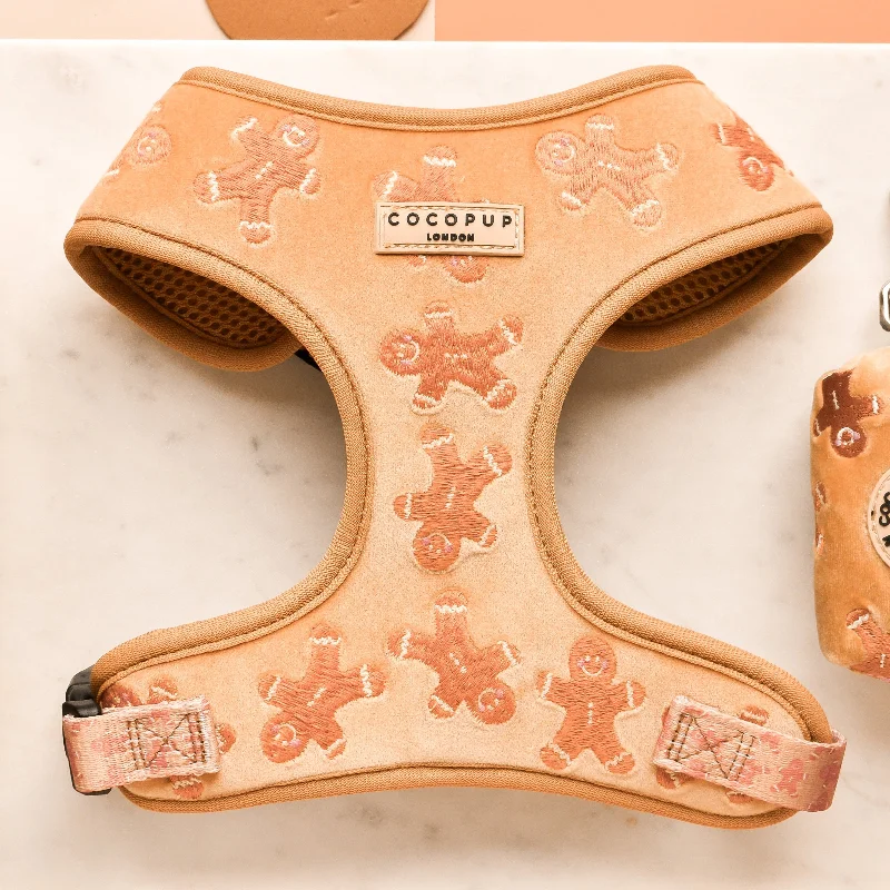 Luxe Velvet Adjustable Neck Harness - Gingerbread Treats