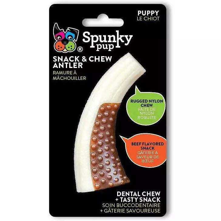 Spunky Pup Snack & Chew Antler Dog Chew Toy